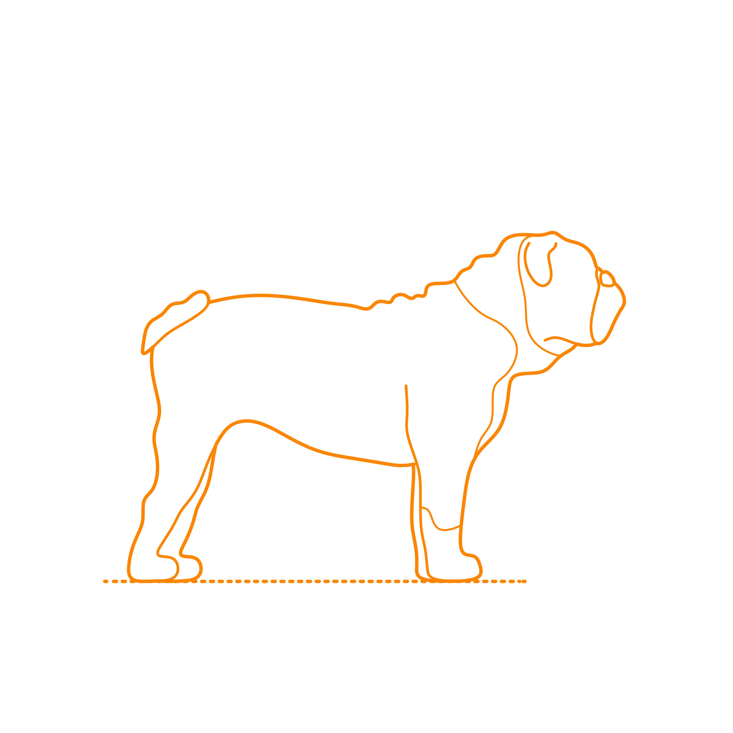 Animals Dogs Bulldog Svg Line Art Free Vectors